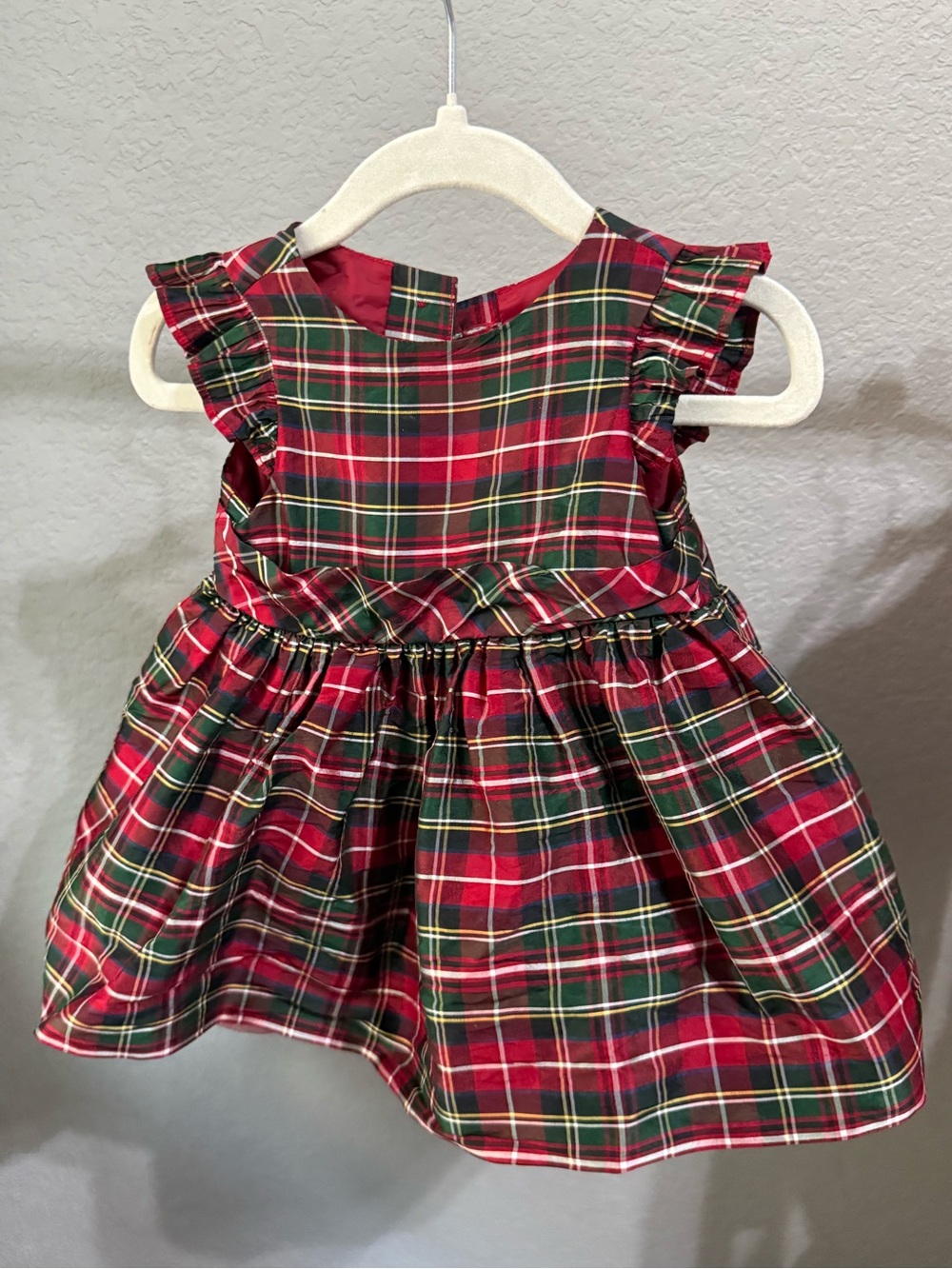 Janie and Jack Red and Green Plaid Holiday Dress